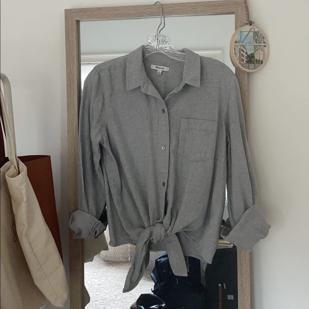 Madewell Tie-Front Flannel